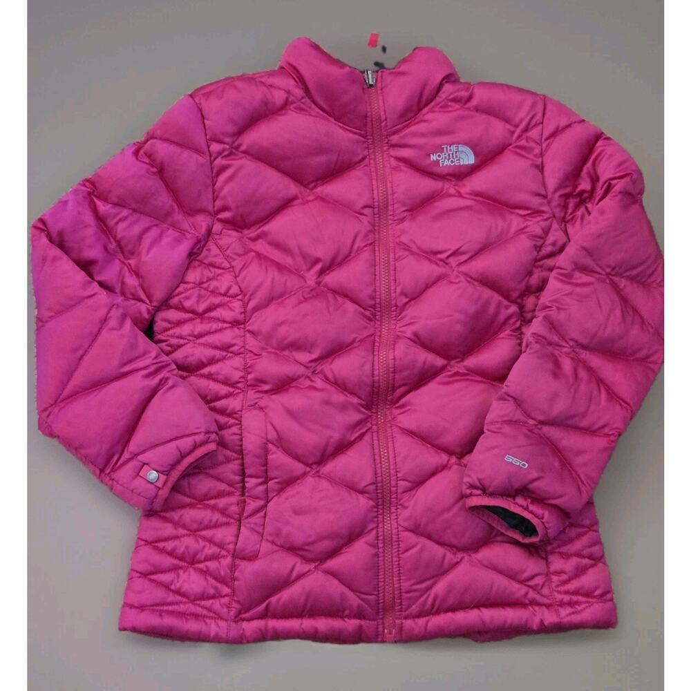 The North Face Girls XL 18 Goose Down Barbie Pink Puffer Jacket Coat‎ 550